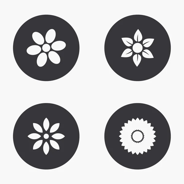 Vektör modern çiçek Icons set — Stok Vektör