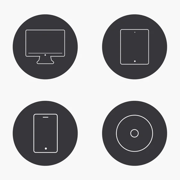 Vector moderne gadget icons set — Stockvector