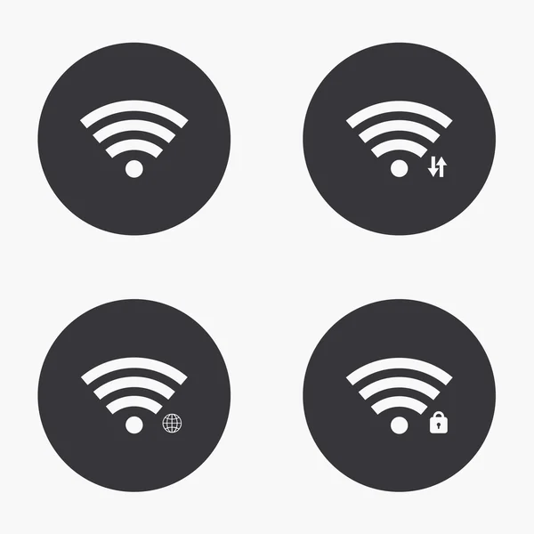 Vektor moderne Wi-Fi-Symbole gesetzt — Stockvektor