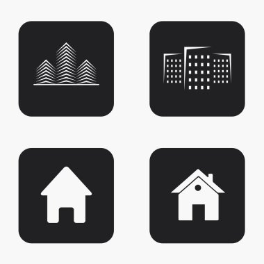 Vektör modern gayrimenkul Icons set