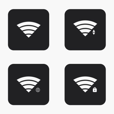 Vektör modern wi fi Icons set