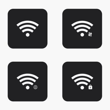 Vektör modern wi fi Icons set