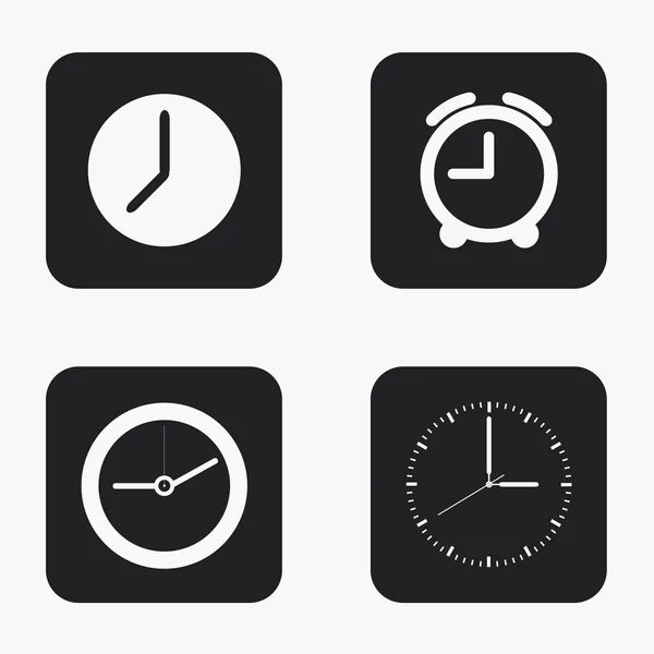 Vector modern clock icons set — Stock Vector