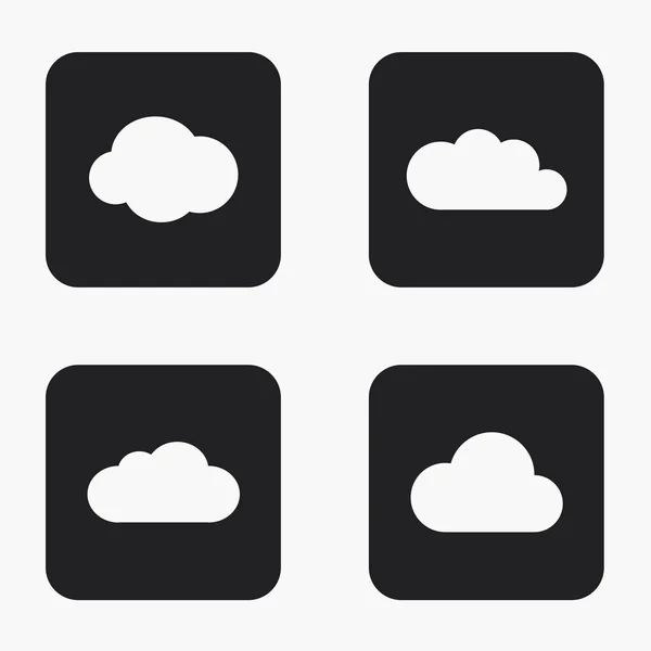 Conjunto de iconos de nube moderna vectorial — Vector de stock