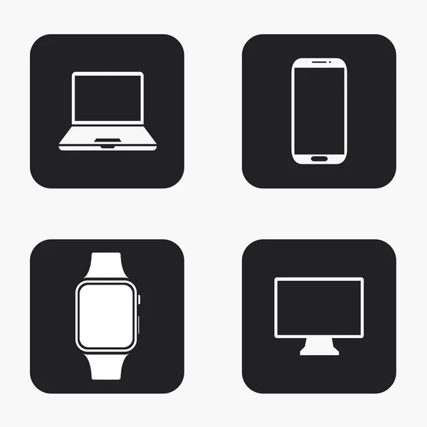 Vector modern gadget icons set — Stock Vector