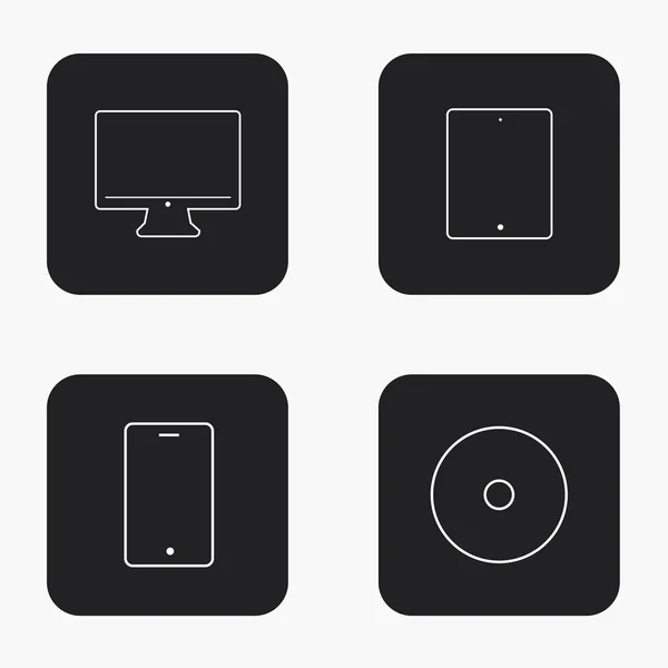 Vector moderne gadget icons set — Stockvector