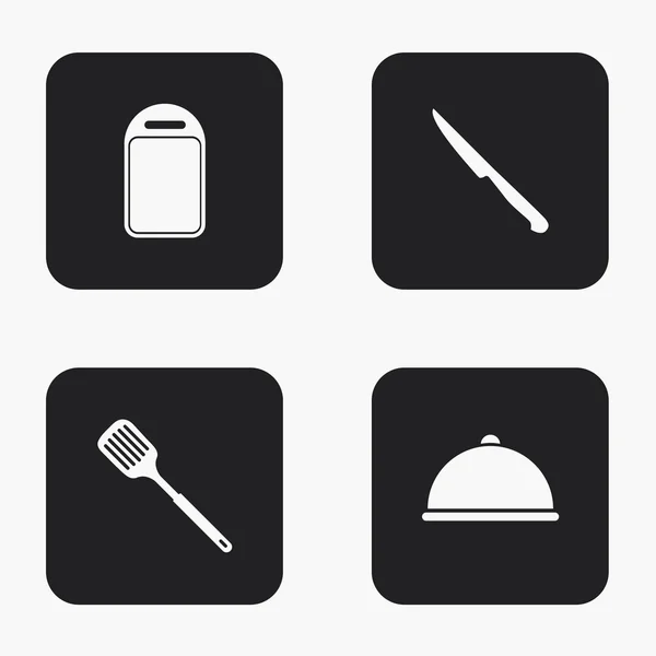 Vektör modern mutfak aletleri Icons set — Stok Vektör