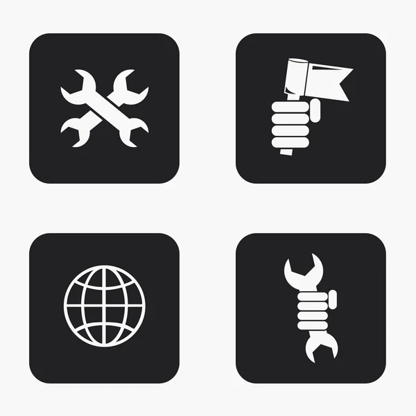 Vector modern labour day  icons set — Stock Vector