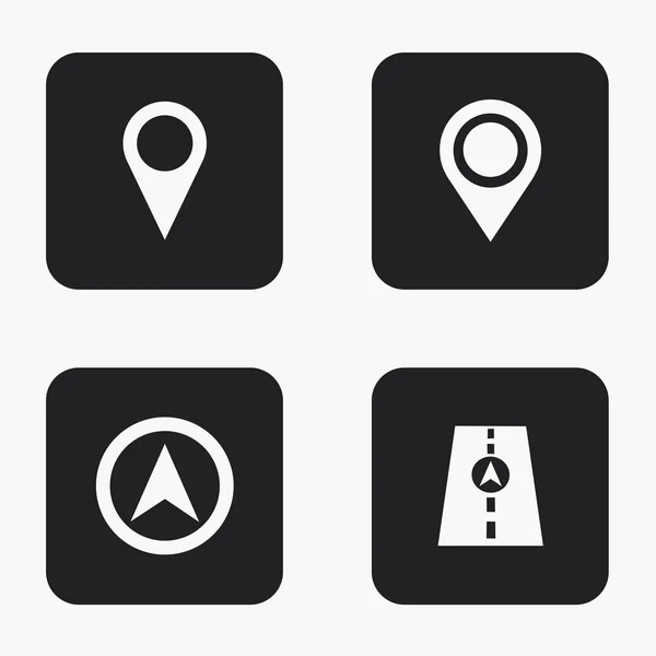 Vector modern map pointer  icons set — Stock Vector