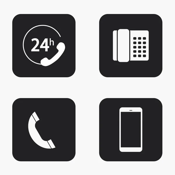 Vector modern phone  icons set — Stock Vector