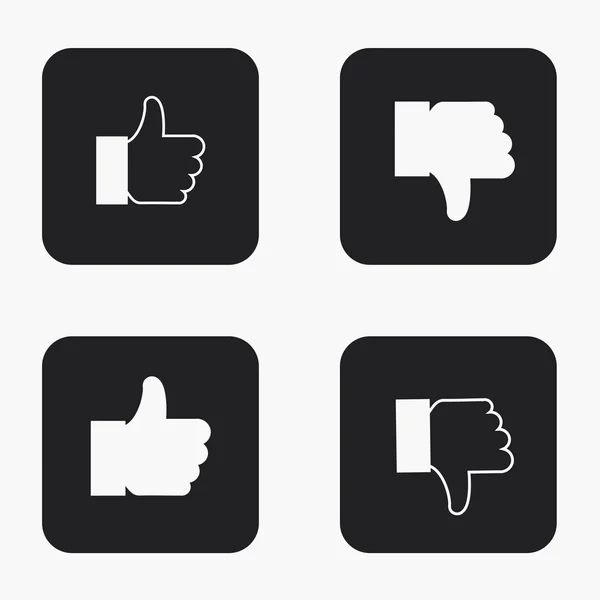 Vector modern thumb up  icons set — Stock Vector