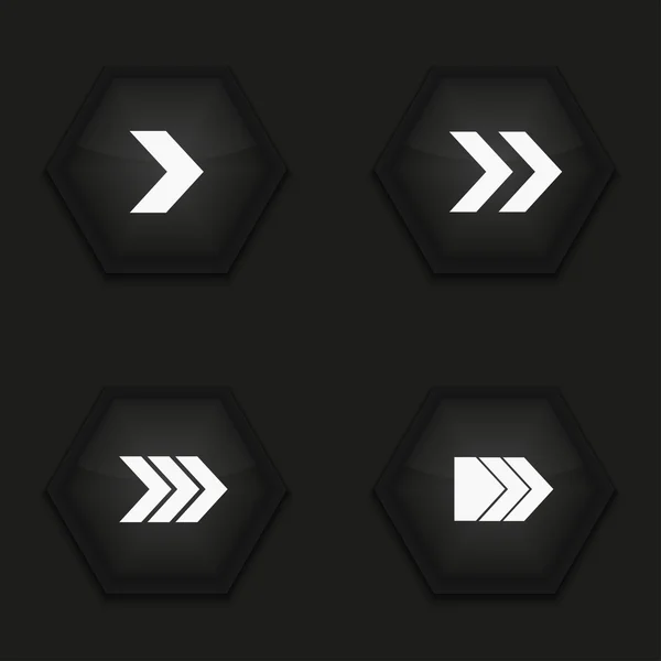 Conjunto de iconos de flecha moderna vectorial — Archivo Imágenes Vectoriales