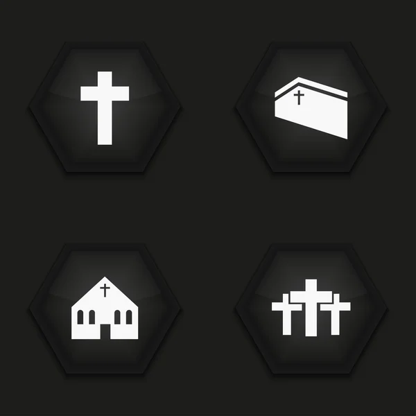 Vector moderne religie icons set — Stockvector