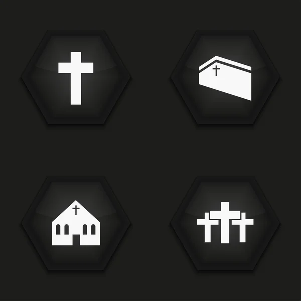 Conjunto de iconos de religión moderna vectorial — Archivo Imágenes Vectoriales