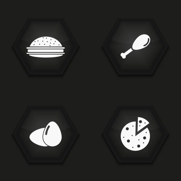 Vector modern food icons set — Stock Vector