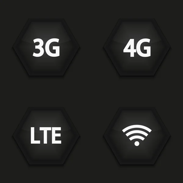 Set di icone moderne per internet mobile vettoriale — Vettoriale Stock