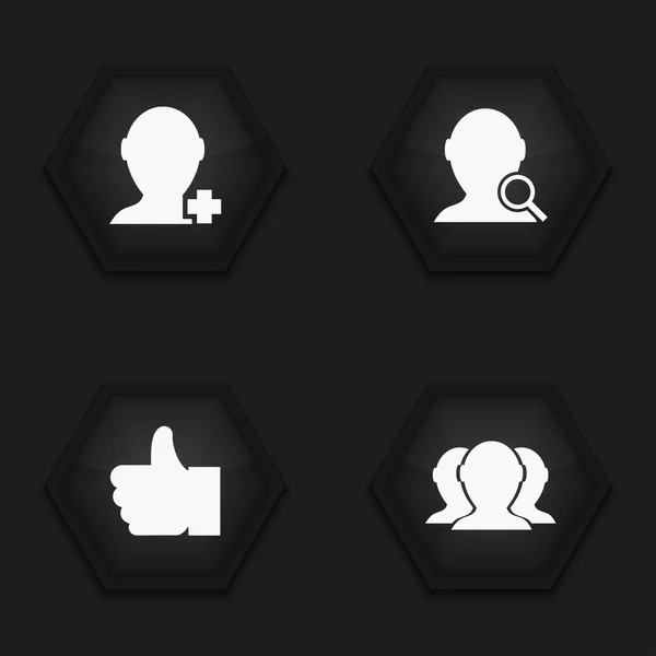 Vetor moderno conjunto de ícones de rede social — Vetor de Stock