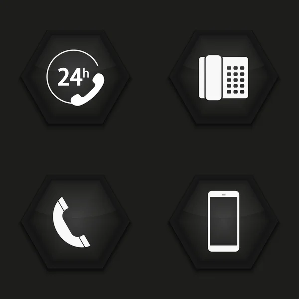 Vector iconos de teléfono moderno conjunto — Vector de stock