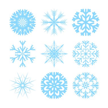 Vektör modern kar taneleri düz Icons set