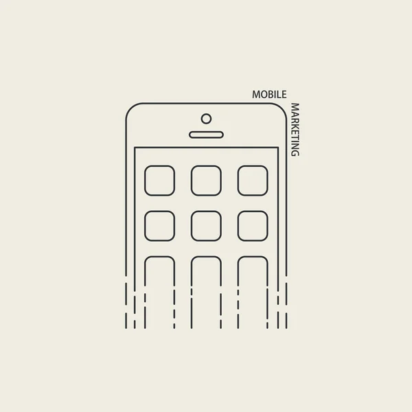 モバイル マーケティングのベクトル モダンなフラット デザイン — ストックベクタ