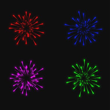 Vektör modern havai fişek örnek arka plan ayarla