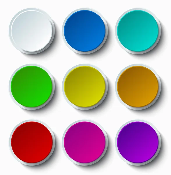 Vector modern colorful web buttons set — Stock Vector