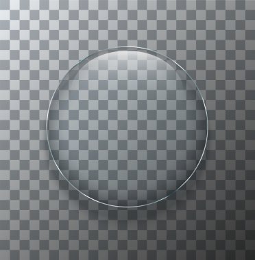 Vektör modern şeffaf daire cam levha