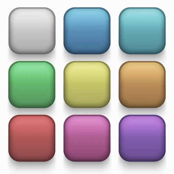 Conjunto de botões web coloridos modernos vetores — Vetor de Stock