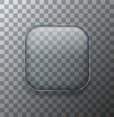 Vektör modern şeffaf kare cam levha