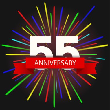 Vektör modern tatil yıldönümü davetiye