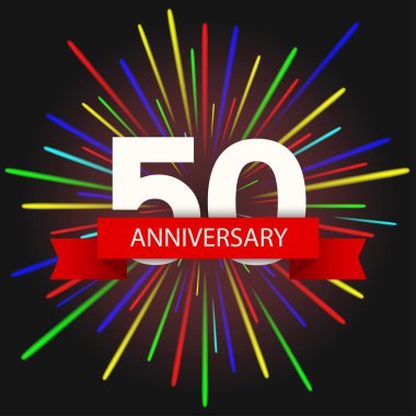 Vektör modern tatil yıldönümü davetiye