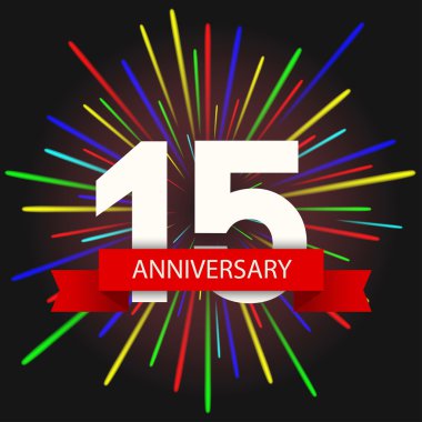 Vektör modern tatil yıldönümü davetiye