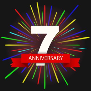 Vektör modern tatil yıldönümü davetiye