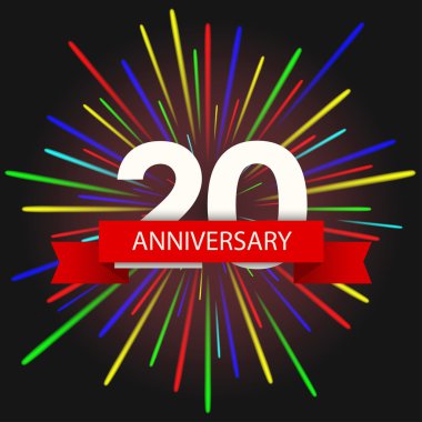 Vektör modern tatil yıldönümü davetiye