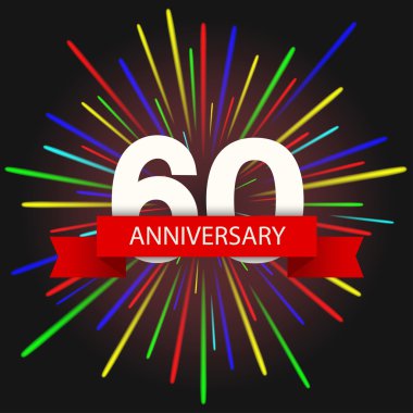 Vektör modern tatil yıldönümü davetiye