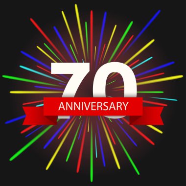 Vektör modern tatil yıldönümü davetiye