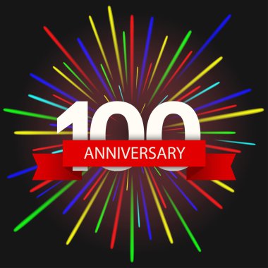 Vektör modern tatil yıldönümü davetiye