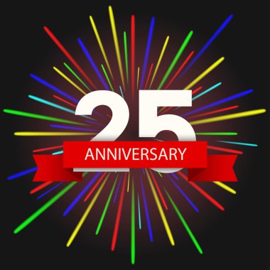 Vektör modern tatil yıldönümü davetiye