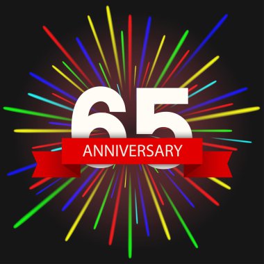 Vektör modern tatil yıldönümü davetiye