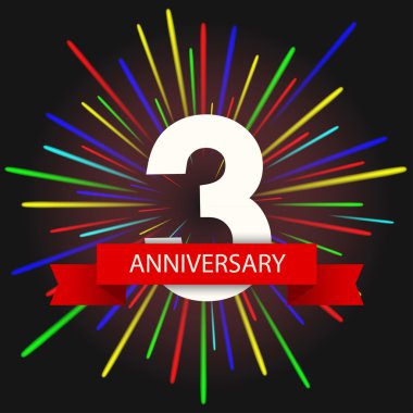 Vektör modern tatil yıldönümü davetiye