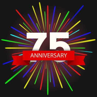 Vektör modern tatil yıldönümü davetiye