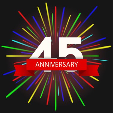 Vektör modern tatil yıldönümü davetiye