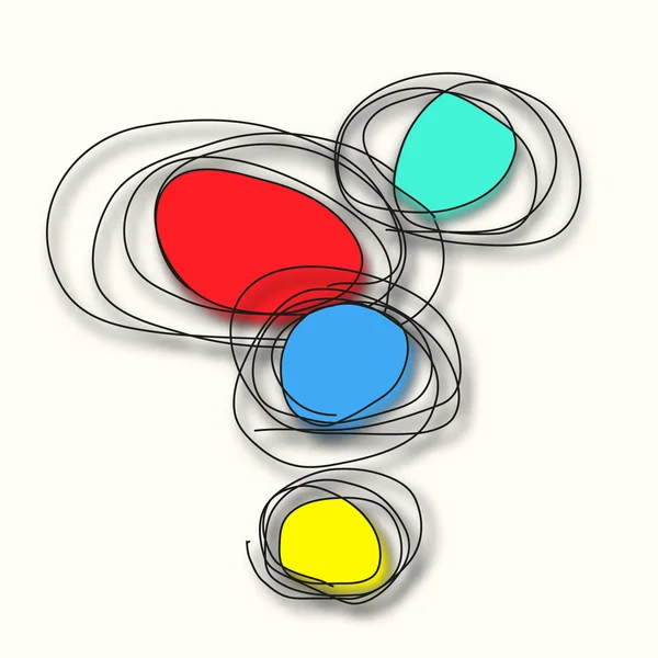ベクター近代的なカラフルな輪の抽象的な背景 — ストックベクタ