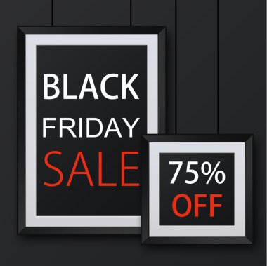 Vektör modern siyah Cuma arka plan.