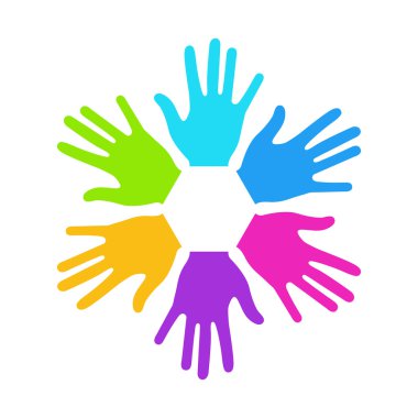 Vektör modern renkli el arka plan.