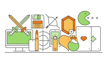 Vektör çağdaş ince çizgi düz tasarım simgeler kümesi