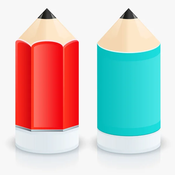 Vettore moderno due icone a matita — Vettoriale Stock
