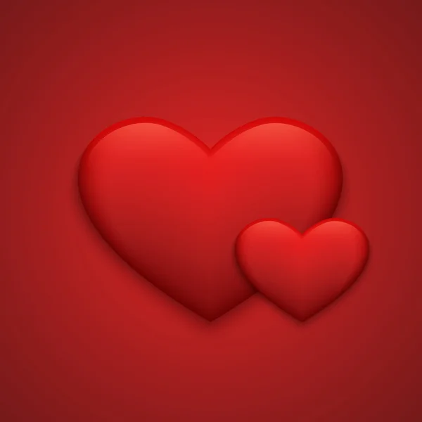Vector moderna röd alla hjärtans dag bakgrund. — Stock vektor
