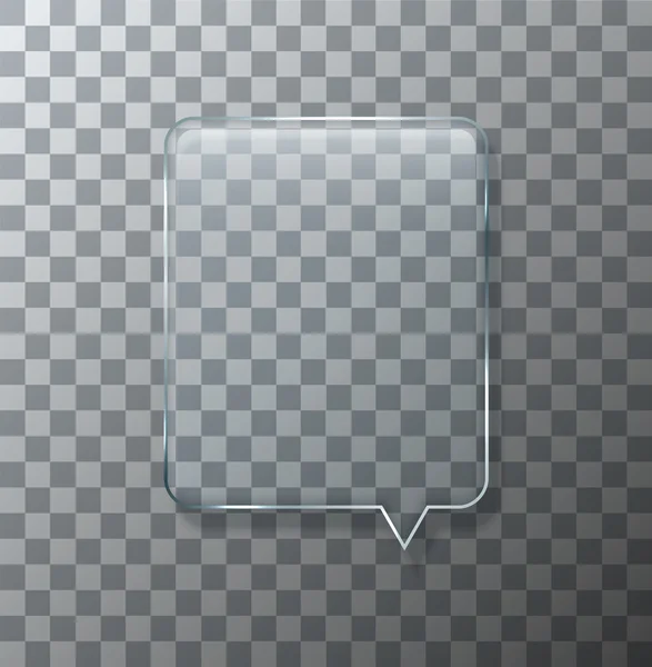 Vecteur moderne bulle de verre discours sur fond d'échantillon — Image vectorielle