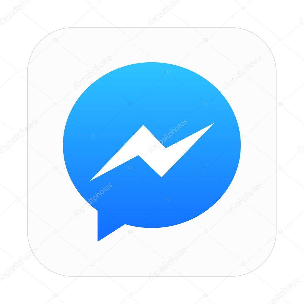 Vector modern chat app icon on white